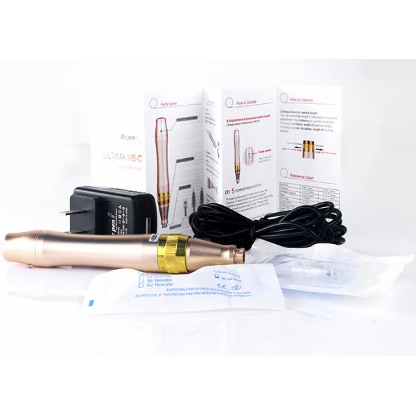 Simple Golden Dr. Pen Auto Microneedle System For Beauty Makeup