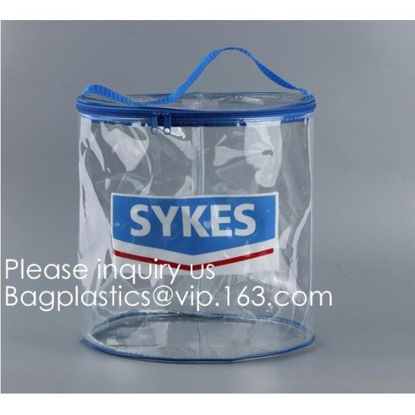 Crystal Clear Cosmetic Bag TSA Air Travel Toiletry Bag Set with Zipper Vinyl PVC Make-up Pouch Handle Straps for Women M