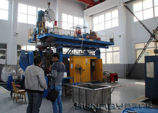 220l Double L Ring Chemical HDPE Blow Moulding Machine / Plastic Bucket Making Machine