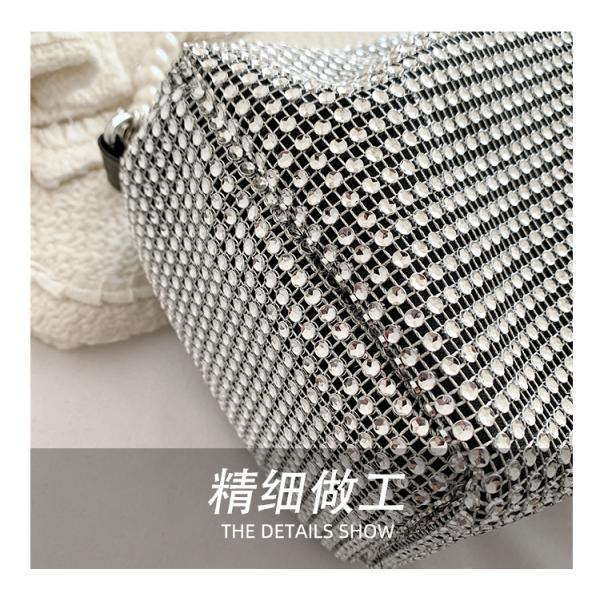 Small Bling Diamond Crossbody Handbag with Leopard Pattern and Newest Fashion Style