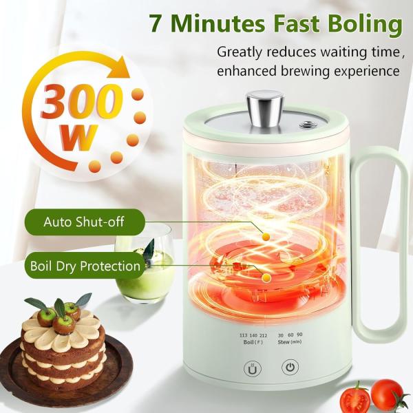 Glass Electric Tea Kett 1.5 Liter 1500W With ProntoFill Tech Boil Dry Protection