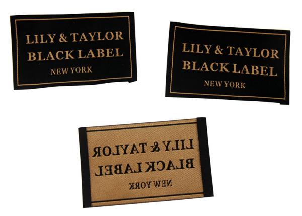 50D Polyester Yarns Clothing Woven Labels custom color size For Clothes / Gifts