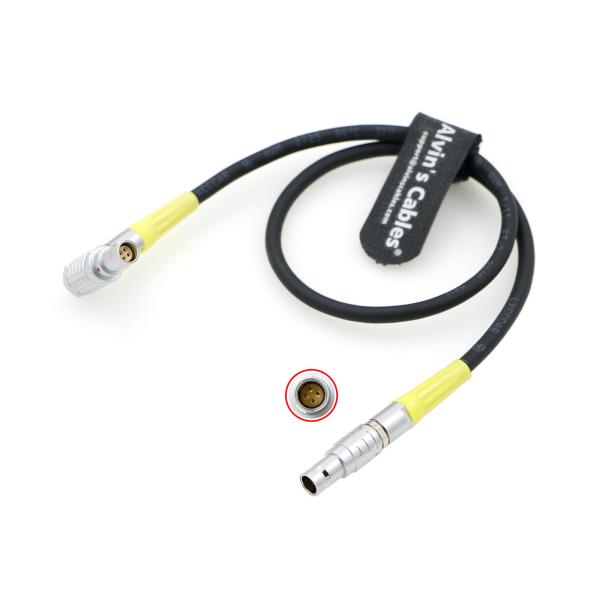 ARRI UDM ao cabo RIA-1 de série para o ângulo direito 4 Pin Female de ARRI Alexa 35/RIA-1 a em linha reta 4 Pin Male Cable 50cm