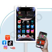 Qtenboard Interactive 21.5 27 32 インチ スマートモバイルタッチスクリーン ポータブルテレビ 2k HDディスプレイ Android 13 ローリングテレビスタンド ポータブル