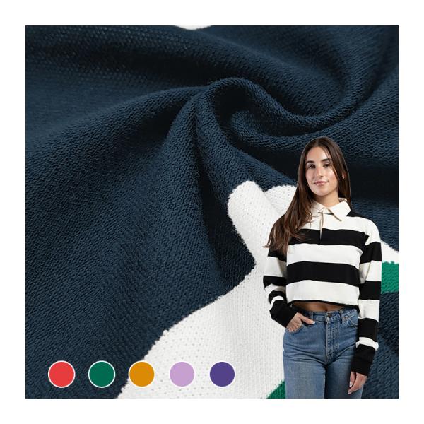 Custom Striped Knitting Fabric for Fashion Dress, China Supplier Sustainable Stripe Pique Fabric for Garment/