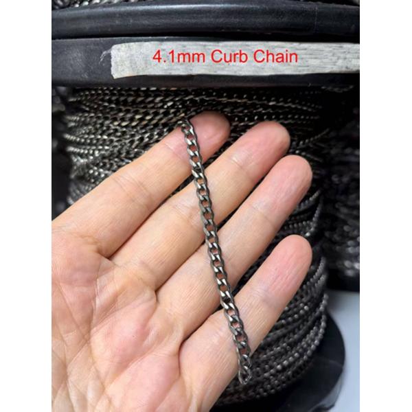 Factory Stocked 1.8mm Curb Chain Titanium Accessories Gentlemen Chain In Stock