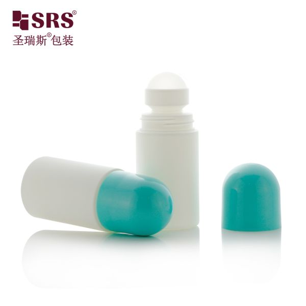 Wholesale 60ml White Custom PP Round Roll on Deodorant Bottle Gel Container