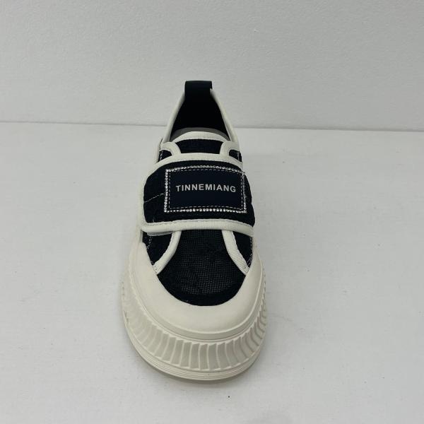 OEM Black Canvas Trainers Womens Rubber Outsole Wide Fit Canvas Trainers