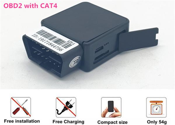 3.7V 140Mah Obdii 4G GPS Tracker SMS ACC With Canbus Diagnostic
