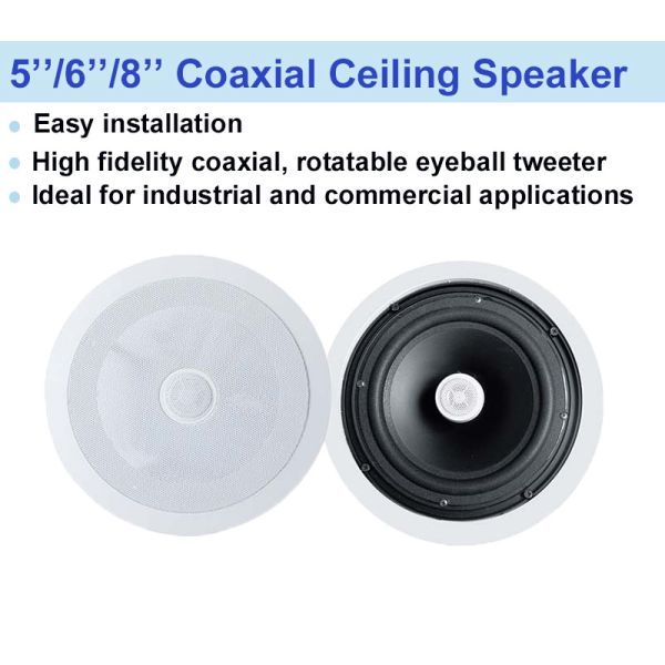 5 Inch Coaxial Speaker 20W Economic Ceiling Speaker Flush Mount
