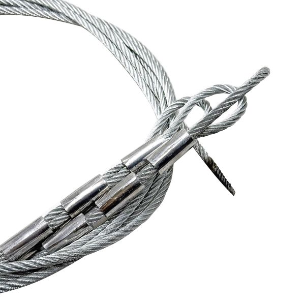 Stainless Steel Wire Rope Ferrules Sling with Eyes Terminal for Construction Cold Heading Steel Bending AiSi Standard