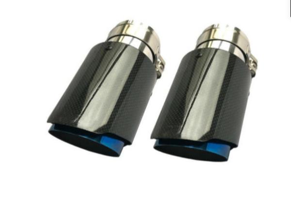 Fibra 175mm lustroso do carbono 2,5 ponta da exaustão da tomada da entrada 3,5