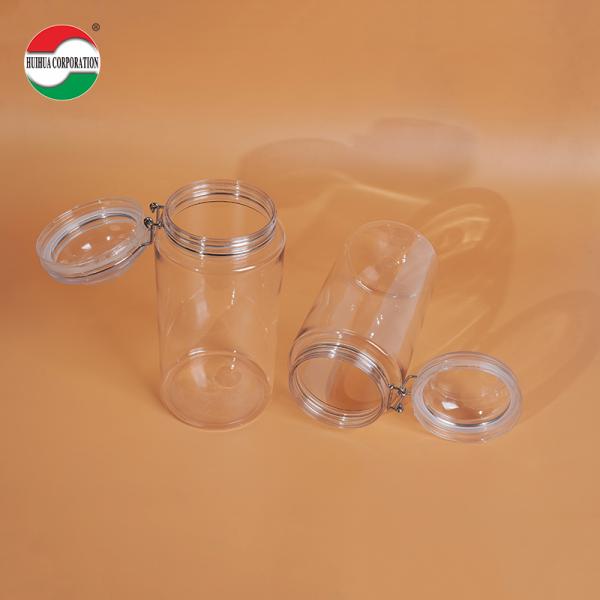 High End High Good Airtight Plastic PET Can with Iron Ring for Dried Meat Floss