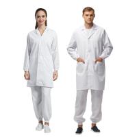 Zíperes uniformes vestuários estáticos Dustproof do ESD da oficina dos anti para a sala de limpeza
