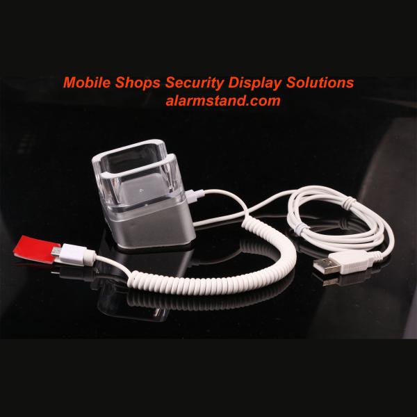 COMER new acrylic display cellphone security alarm display anti theft stands for stores