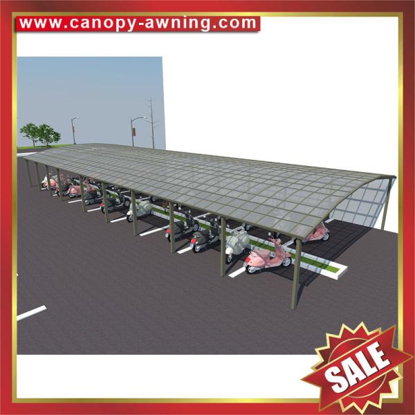 public shopping mall sun rain polycarbonate aluminium alloy bicycle bike motorcycle shelter carport canopy awning