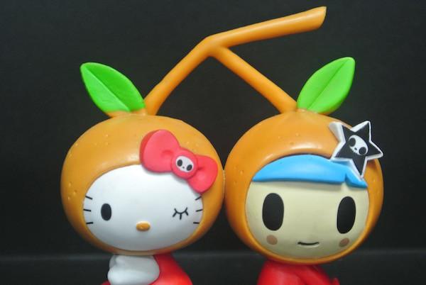 Orange Fruit Custom Plastic Toys Hard Figure Lovely For Promotion Gift