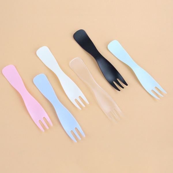 Straight Style Disposable Plastic Cake Fork for Fruit Dim Sum and Other Foods