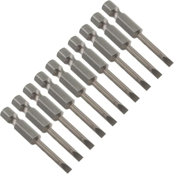 Heavy-Duty 4.0mm Flathead Driver | Precision Cabinetry & Fixture Slotted Bit (1/4 Hex)
