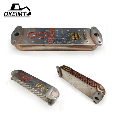 Núcleo mais fresco 6152-62-2110 6151-61-2111 do óleo de Cooler Spare Parts 6D125 7P 8P da máquina escavadora