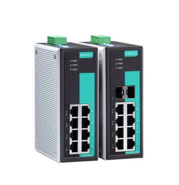 Overvoltage Protection Gigabit Switch MOXA EDS-G308-2SFP Unmanaged Full Gigabit Industrial Ethernet Switch Overvoltage Protection