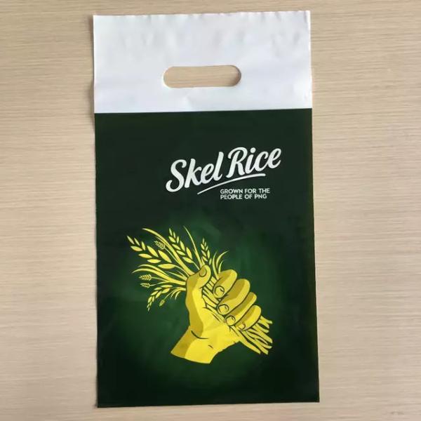 Full Color LDPE HDPE White Plastic Die Cut Shopping Bag