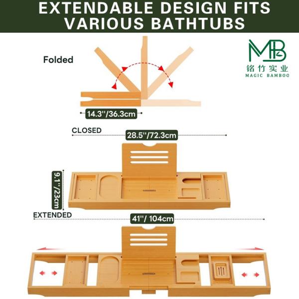 Envase de baño de bambú para baño doméstico