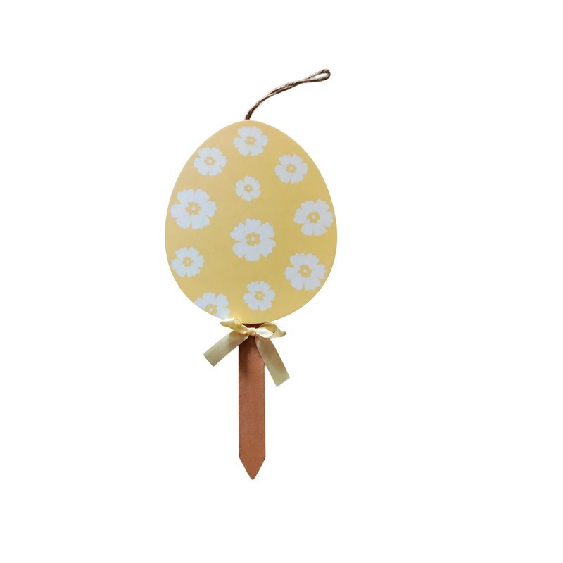 Custom Yellow Daisy Easter Egg Hanging Stake with OEM/ODM Services for Seasonal Retail and Customizable Artwork