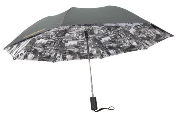 Heat sublimation imprinting umbrellas of double plies canopy