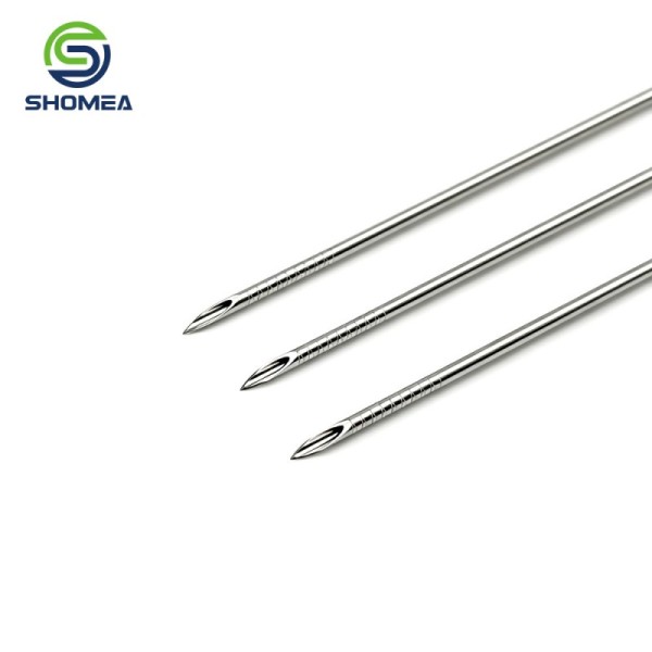 Customized Knurled Head X‑Ray Visible Medical Lancet Puncture Needle