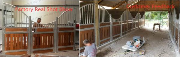 Strand woven carbonized classic bamboo equine horse shed stall with tube wire