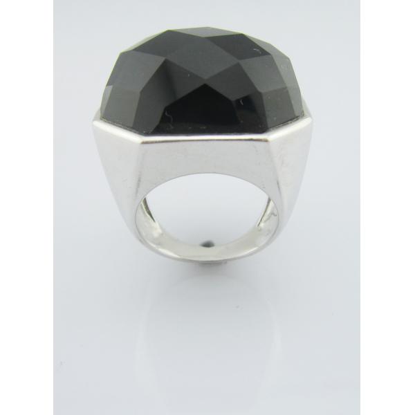 925 Silver White Black Agate Rings For Women Sterling Silver Thumb Rings Unique Sterling Silver Rings