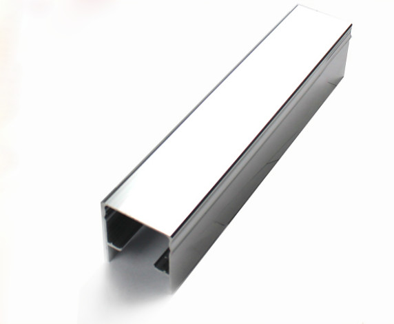 Mechanically Polished Aluminium Profile , Strangle Shape , Silver , Shine