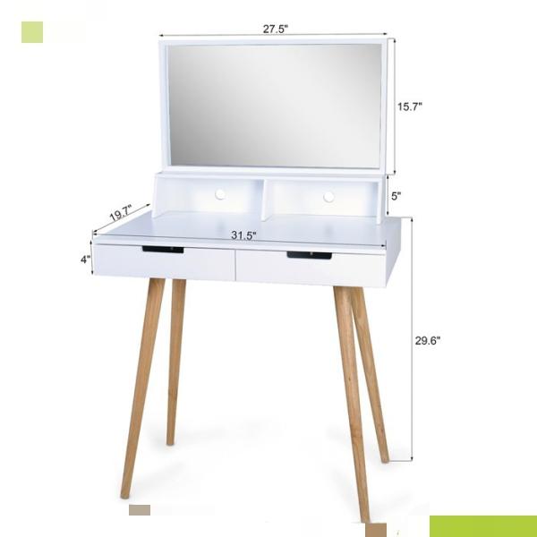 87cm Height Living Room Wooden Desk Knock Down MDF Wood Desk
