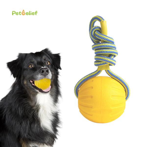Interactif EVA Boule de tennis indestructible Float Boules de tennis indestructibles pour chiens