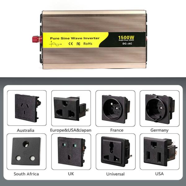 48V 1500W 12V Pure Sine Wave Inverter 24V 110V 220V