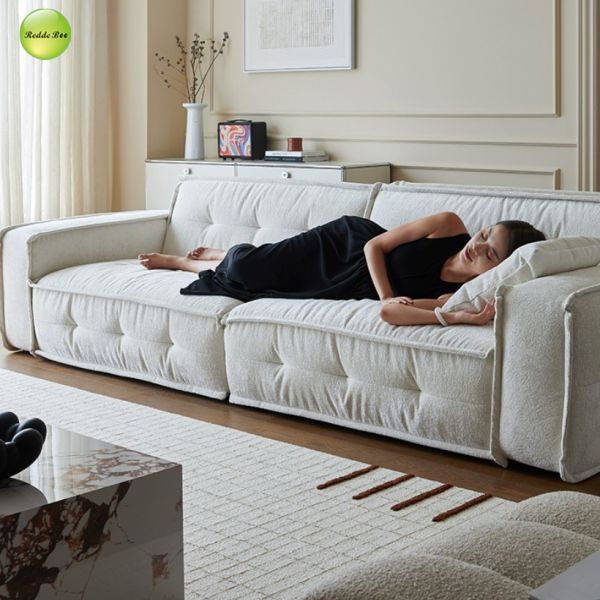 Two Seater Fabric Compressed Sofa Lumbar Support Space Saving Customized