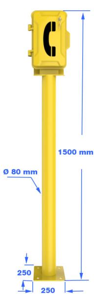 Cold Rolled Steel SOS Telephone Pillar Post , Railway Trackside Emergency Call Box 