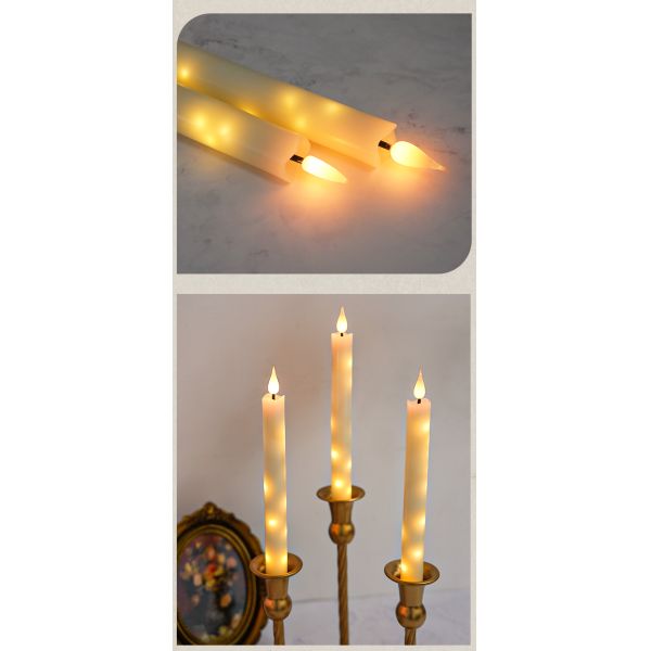 Wireless Battery Operated Candles Cordless Electric Window Candle With Timer