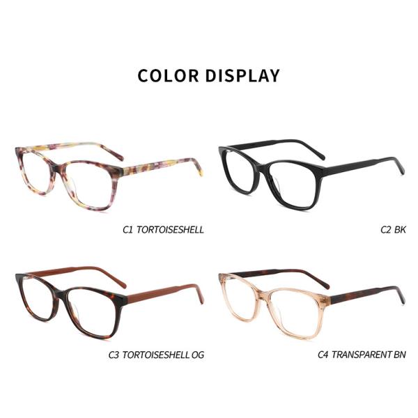 Lentille faite main de prescription de femmes de lunettes de prescription d'acétate disponible