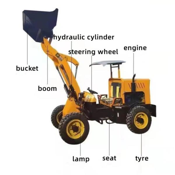 600 kg Machine Weight Customizable Logo Mini Telescopic Diesel Wheel Front End Loader