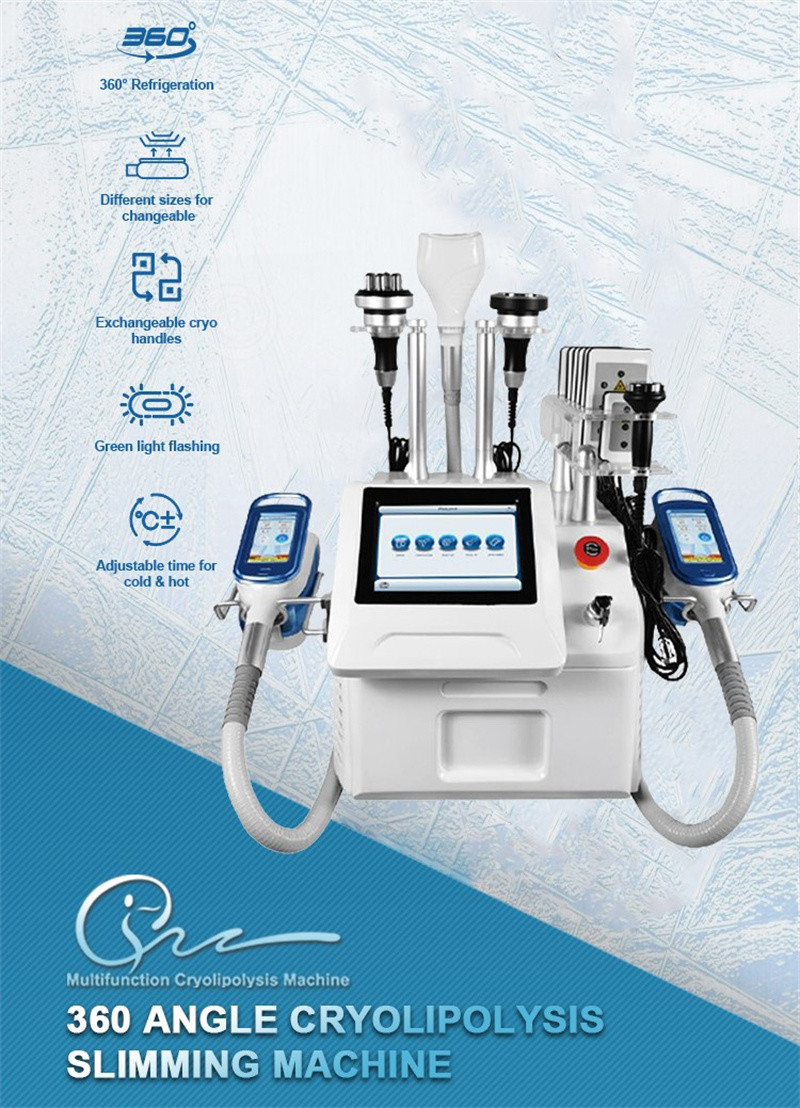 6 в 1 Cryolipolysis уменьшая сало машины уменьшите формировать тела замораживания 360 градусов жирный