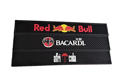 3D Effect Bar Runner Mats , Personalized Rubber Bar Spill Mats PMS Color Printing