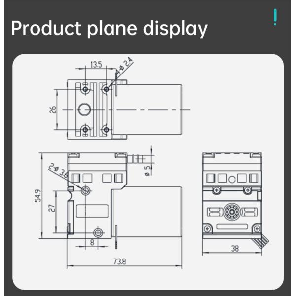 Bomba de microvacío sin escobillas Bomba de corriente continua tipo presión negativa Bomba de succión de aire Bomba de diafragma