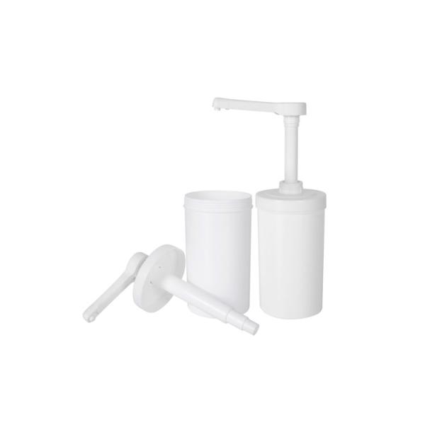 Food Grade Plastic Dispenser Pump 1Liter Container With Non-removable Sauce Pump Of 10/15/20/30ml Dosage
