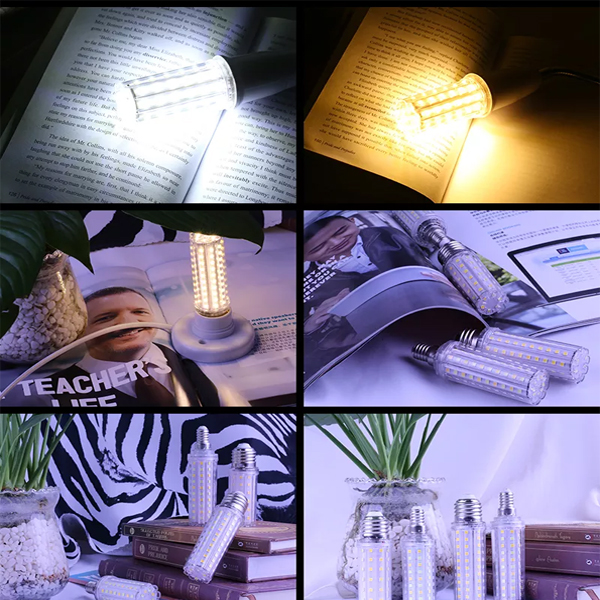 Lightweight Plastic E14 Corn LED Bulb , 220V Dimmable LED Corn Light