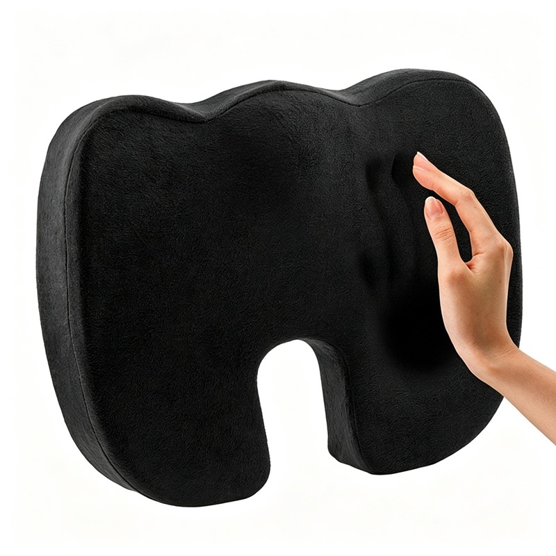 Premium Memory Foam Office Chair Cushion with Non-slip Bottom and Machine