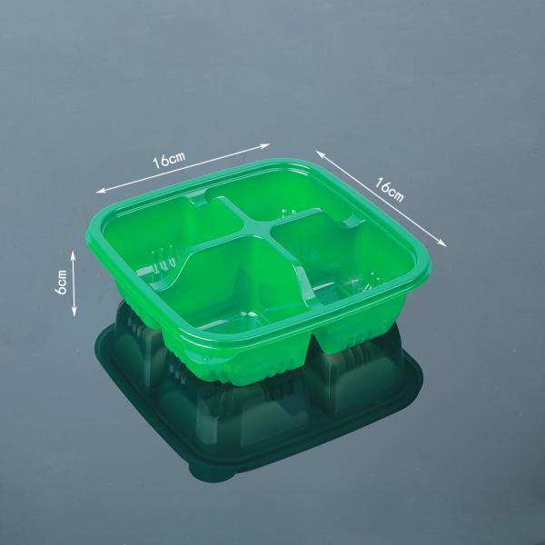 Green Square Pastry Tray Disposable Plastic Dessert Containers