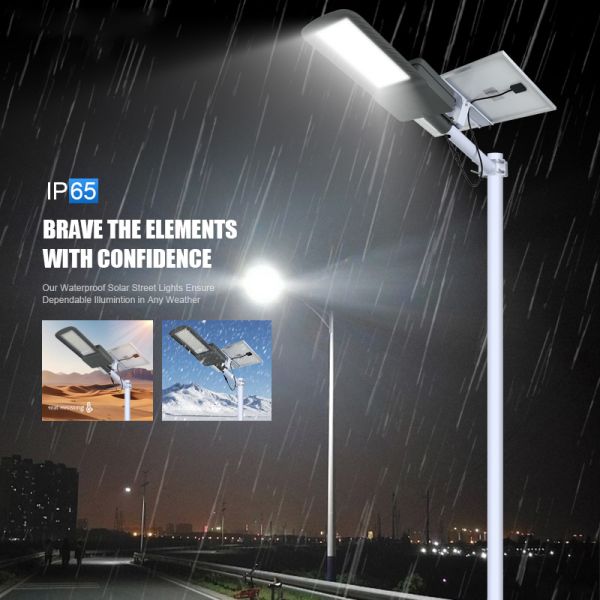 Outdoor LED Solar Street Light Waterproof IP65 Rating Garden Backyard Wall Courtyard Night Lighting