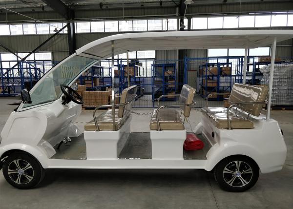 Brand New White 4kw DC Motor Drive Electric Buggy With 8 Sofa Seats For Airport